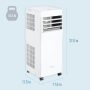 Keystone - 200 Sq. Ft. 8,500 BTU ASHRAE/5,000 BTU DOE Portable Air Conditioner with Remote Control - White - Image 2