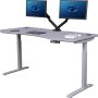 ApexDesk Elite K Series 60" x 27" Electric Height Adjustable Standing Desk with LED Memory Controller (60” x 27” Rectangular Top, White) - Image 1
