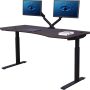 ApexDesk Elite K Series 60" x 27" Electric Height Adjustable Standing Desk with LED Memory Controller (60” x 27” Rectangular Top, White) - Image 1
