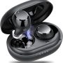 Taopod Bluetooth Headphones, Wireless Eeabuds with Charging Case, Hi-Fi Stereo Sound, IPX7 Waterproof, CVC8.0 Wireless Headphones with Mic, Comfort Fit, 36H Playtime for Sports Home Office (Black) - Image 1