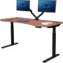 ApexDesk Elite K Series 60" x 27" Electric Height Adjustable Standing Desk with LED Memory Controller (60” x 27” Rectangular Top, White) - Image 1