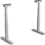 Direction Electric Height Adjustable Standup Desk Legs Only w/Dual Motor, White/Silver Frame for Sit Stand Rising Desk w/LED Memory Keypad (White Legs) - Image 1