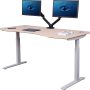 ApexDesk Elite K Series 60" x 27" Electric Height Adjustable Standing Desk with LED Memory Controller (60” x 27” Rectangular Top, White) - Image 1