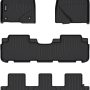 VIWIK TPE Floor Mats Custom for Dodge Grand Caravan 7 Seat 2011-2020,All Weather Car Mats Compatible for Town & Country (Stow'n Go Only) 2008-2016, Full Set Automotive Floor Mats,1st 2nd 3rd Row, 4pcs - Image 1