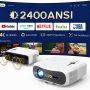 2550 ANSI High Lumens Projector 4K UHD Smart Google TV, White - Image 1