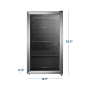 Insignia™ - 115 Can Beverage Cooler with Glass Shelves - Stainless Steel Look - Image 3