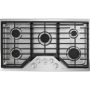Café - 36 in. Wide 5 Burner Built-In Gas Cooktop, Customizable with White LED Backlit, Heavy-Duty Knobs - Stainless Steel - Image 1