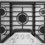 Café - 30 in. Wide 5 Burner Built-In Gas Cooktop, Customizable with White LED Backlit, Heavy-Duty Knobs - Stainless Steel - Image 1