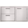 Viking - 36" Double Drawer and Access Door Combo - Stainless Steel - Image 2