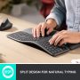 Logitech - ERGO K860 Ergonomic Full-size Wireless Scissor Keyboard for Windows and Mac with Palm Rest - Black - Image 3