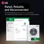LG - 4.5 Cu. Ft. High Efficiency Stackable Front Load Washer with 6Motion Technology - White - Image 2