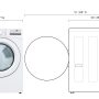 LG - 7.4 Cu. Ft. Stackable Electric Dryer with FlowSense - White - Image 4