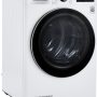 LG - 4.2 Cu. Ft. Stackable Smart Electric Dryer with Dual Inverter HeatPump - White - Image 2
