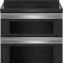 GE - 30 in. Wide 5 Elements 6.6 Cu. Ft. Freestanding Double Oven Electric Convection Range with Steam Cleaning and Air Fry - Stainless Steel - Image 1