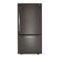 LG - 33-in Wide 25.5 Cu. Ft. Bottom Freezer Refrigerator with Ice Maker - Black Stainless Steel - Image 1