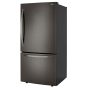 LG - 33-in Wide 25.5 Cu. Ft. Bottom Freezer Refrigerator with Ice Maker - Black Stainless Steel - Image 4