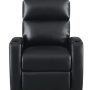 RowOne - Galaxy II 2-Arm Leatheraire Home Entertainment and Theater Seating - Black - Image 1