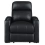 RowOne - Prestige Straight 2-Arm Leather Power Recline Home Theater Seating - Black - Image 1