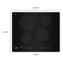 Whirlpool - 24 in. Wide 4 element Built-In Electric Induction Cooktop with Small Space - Black - Image 2