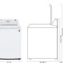 LG - 4.5 Cu. Ft. High-Efficiency Top Load Washer with TurboDrum Technology - White - Image 3
