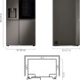 LG - 36-in Wide 27.1 Cu. Ft. Side-by-Side Smart Refrigerator with Craft Ice - Black Stainless Steel - Image 2