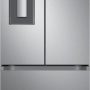 Samsung - 30 in. Wide 22 cu. ft. 3-Door French Door Smart Refrigerator with External Water Dispenser - Stainless Steel - Image 1