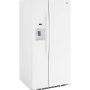 GE - 33 in. Wide 23.2 Cu. Ft. Side-by-Side Refrigerator with External Ice & Water Dispenser - High Gloss White - Image 4
