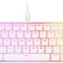 CORSAIR - K65 RGB Mini Wired 60% Mechanical Cherry MX SPEED Linear Switch Gaming Keyboard with PBT Double-Shot Keycaps - White - Image 1
