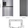 LG - 36-in Wide 22.5 Cu. Ft. Counter-Depth Side-by-Side Refrigerator with Smooth Touch Dispenser - Stainless Steel - Image 4