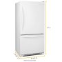 Whirlpool - 33 in. Wide 22 cu. ft. Bottom-Freezer Refrigerator with SpillGuard Glass Shelves - White on White - Image 4