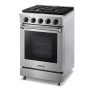 Thor Kitchen - 24 in. Wide 4 burner 24 Inch Freestanding Gas Range - Stainless Steel - Image 2