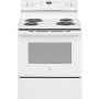 GE - 30 in. Wide 4 Elements 5.0 Cu. Ft. Freestanding Electric Range with Dual-Element Bake - White - Image 1