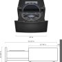 LG - SideKick 1.0 Cu. Ft. High-Efficiency Pedestal Washer with 3-Motion Technology - Black Steel - Image 3