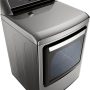 LG - 7.3 Cu. Ft. Smart Electric Dryer with EasyLoad Door - Graphite Steel - Image 2