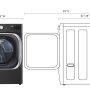 LG - 9.0 Cu. Ft. Stackable Smart Electric Dryer with Steam and Built-In Intelligence - Black Steel - Image 4
