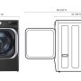 LG - 5.2 Cu. Ft. High-Efficiency Stackable Smart Front Load Washer with Steam and TurboWash - Black Steel - Image 4