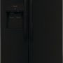 Frigidaire - 33 in. Wide 22.3 Cu. Ft. Side-by-Side Refrigerator with EvenTemp Cooling System - Black - Image 1