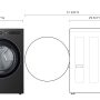 LG - 7.4 Cu. Ft. Stackable Smart Electric Dryer with TurboSteam - Black Steel - Image 4
