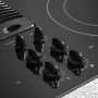 GE Profile - 30 in. Wide 4 Element Built-In Downdraft Electric Cooktop with Power Boil on Dual-Ring Element - Black - Image 3