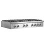 Forno Appliances - 48 in. Wide 8 Burner Cossato Built-In Gas Cooktop with Sealed Burners and LP Conversion Kit - Stainless Steel - Image 2