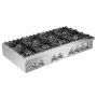 Forno Appliances - 48 in. Wide 8 Burner Cossato Built-In Gas Cooktop with Sealed Burners and LP Conversion Kit - Stainless Steel - Image 3