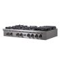 Forno Appliances - 48 in. Wide 8 Burner Spezia Built-In Gas Cooktop with Sealed Brass Burners and LP Conversion Kit - Stainless Steel - Image 3
