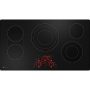 GE Profile - 36 in. Wide 5 Element Electric Built-In Cooktop with Power Boil on Dual-Ring Element - Black - Image 2