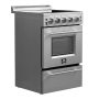 Forno Appliances - 24 in. Wide 4 Elements Loiano Alta Qualita 2.3 Cu. Ft. Freestanding Electric Range - Silver - Image 3