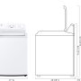 LG - 4.1 Cu. Ft. High-Efficiency Top Load Washer with TurboDrum Technology - White - Image 3