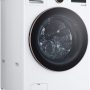 LG - 5.0 Cu. Ft. High-Efficiency Stackable Smart Front Load Washer with Steam and TurboWash 360 - White - Image 2