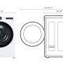 LG - 5.0 Cu. Ft. High-Efficiency Stackable Smart Front Load Washer with Steam and TurboWash 360 - White - Image 4