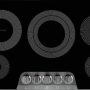 Frigidaire - Gallery 36 in. Wide 5 Elements Built-In Electric Cooktop - Black Stainless Steel - Image 1