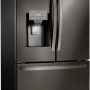 LG - 36-in Wide 27.7 Cu. Ft. French Door Smart Refrigerator with External Ice and Water - Black Stainless Steel - Image 2