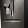 LG - 36-in Wide 27.7 Cu. Ft. French Door Smart Refrigerator with External Ice and Water - Black Stainless Steel - Image 4